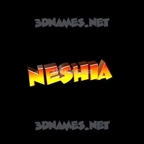 neshia in Black Background style - 3D name wallpaper