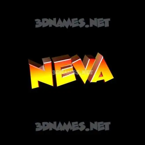 neva in Black Background style - 3D name wallpaper