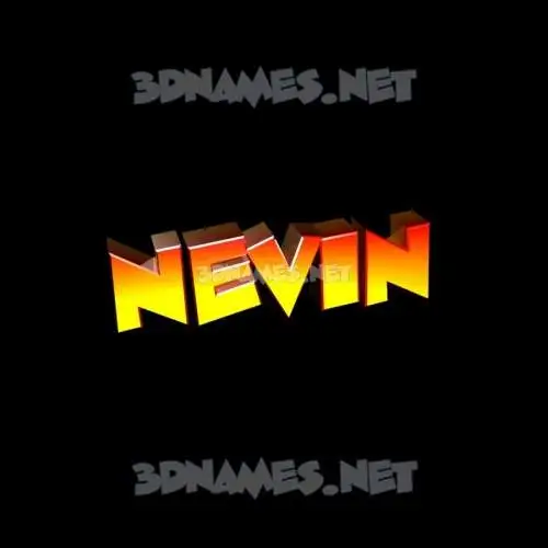 nevin in Black Background style - 3D name wallpaper