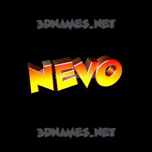 nevo in Black Background style - 3D name wallpaper