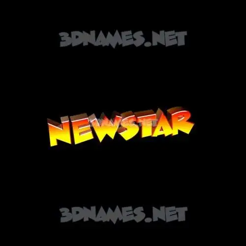 newstar in Black Background style - 3D name wallpaper