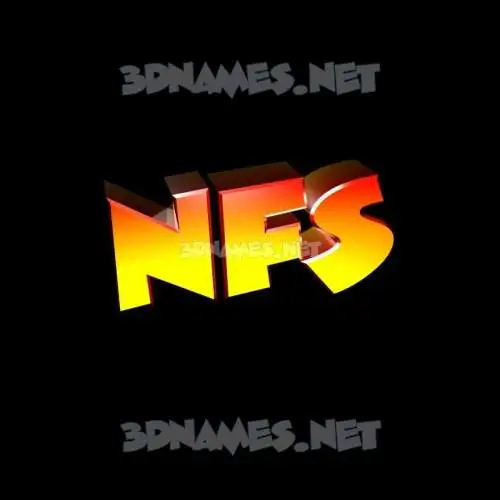 nfs in Black Background style - 3D name wallpaper