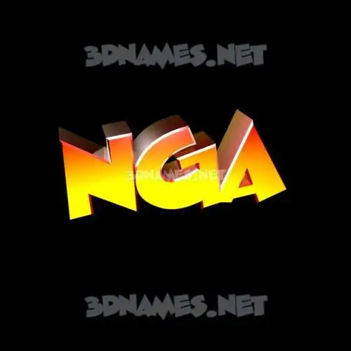 nga in Black Background style - 3D name wallpaper nga in Black Background style - 3D name wallpaper