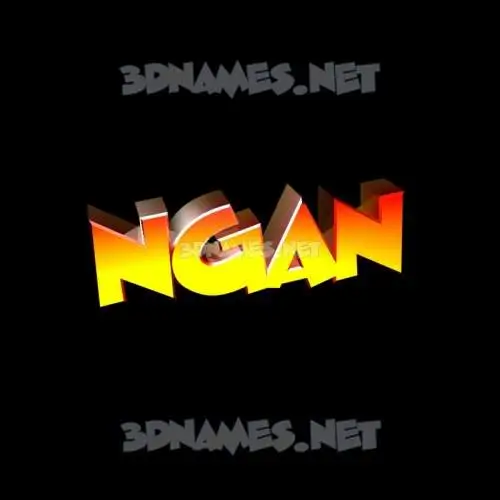 ngan in Black Background style - 3D name wallpaper ngan in Black Background style - 3D name wallpaper