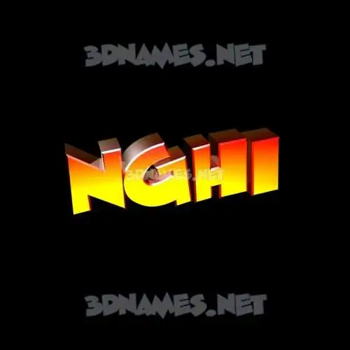 nghi in Black Background style - 3D name wallpaper