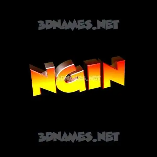 ngin in Black Background style - 3D name wallpaper