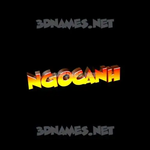 ngocanh in Black Background style - 3D name wallpaper