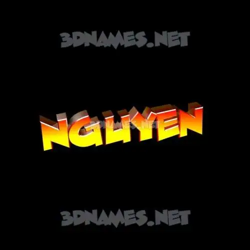 nguyen in Black Background style - 3D name wallpaper
