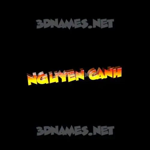 nguyen canh in Black Background style - 3D name wallpaper