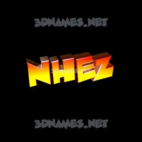 nhez in Black Background style - 3D name wallpaper