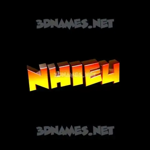 nhieu in Black Background style - 3D name wallpaper nhieu in Black Background style - 3D name wallpaper