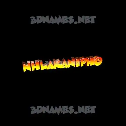 nhlakanipho in Black Background style - 3D name wallpaper