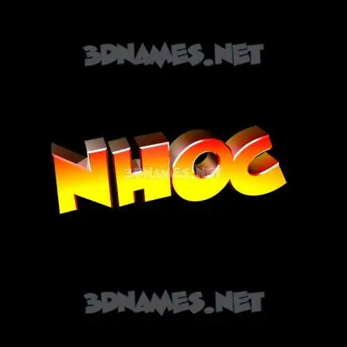 nhoc in Black Background style - 3D name wallpaper