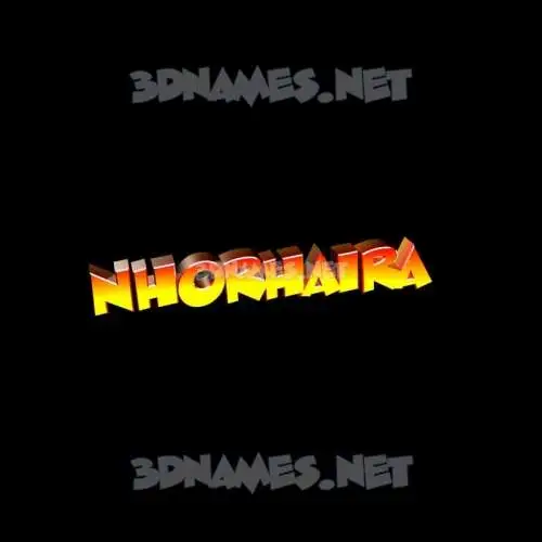 nhorhaira in Black Background style - 3D name wallpaper