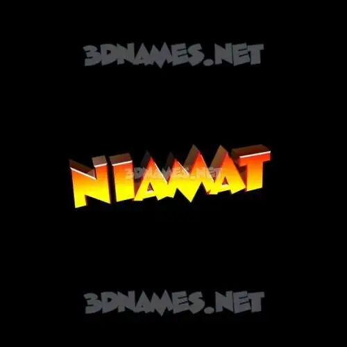 niamat in Black Background style - 3D name wallpaper