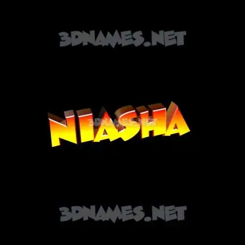 niasha in Black Background style - 3D name wallpaper niasha in Black Background style - 3D name wallpaper