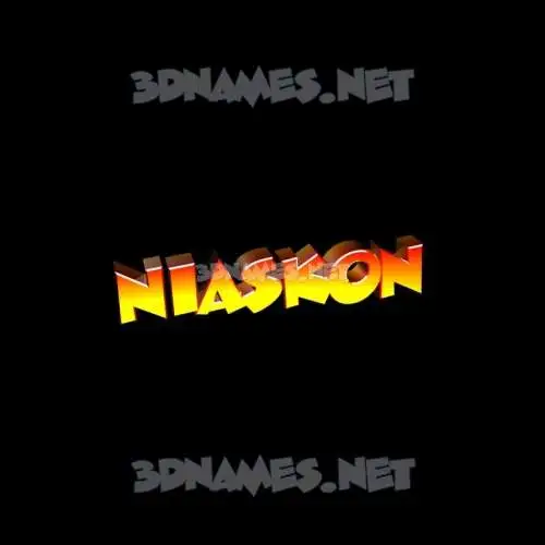 niaskon in Black Background style - 3D name wallpaper niaskon in Black Background style - 3D name wallpaper