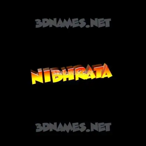 nibhrata in Black Background style - 3D name wallpaper