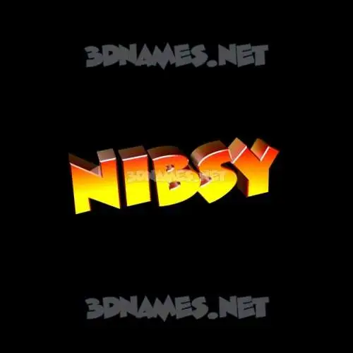 nibsy in Black Background style - 3D name wallpaper