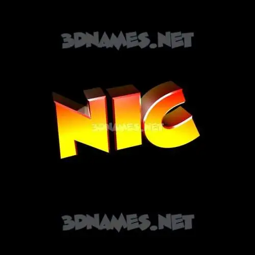 nic in Black Background style - 3D name wallpaper