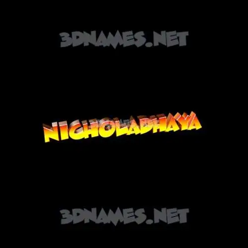 nicholadhaya in Black Background style - 3D name wallpaper