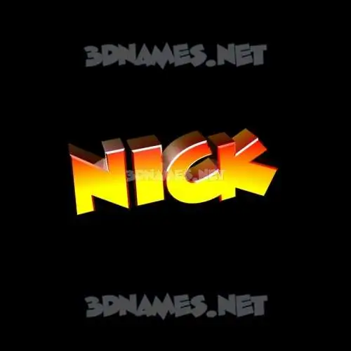 nick in Black Background style - 3D name wallpaper nick in Black Background style - 3D name wallpaper