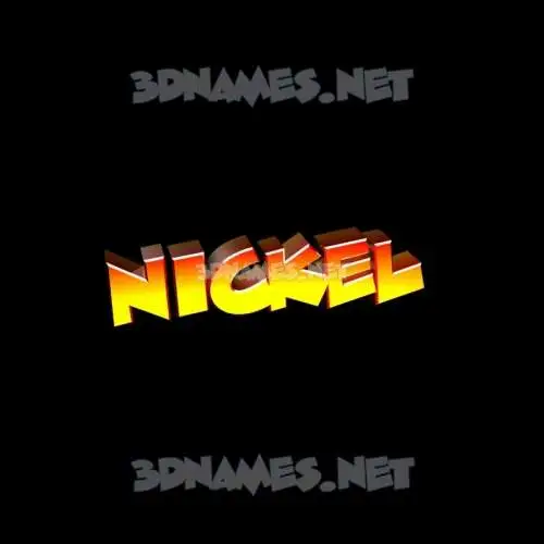 nickel in Black Background style - 3D name wallpaper