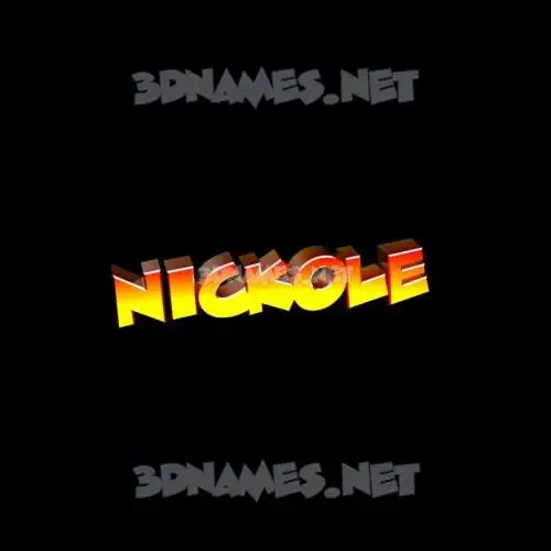 nickole in Black Background style - 3D name wallpaper