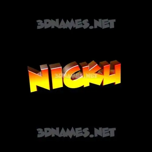 nicku in Black Background style - 3D name wallpaper