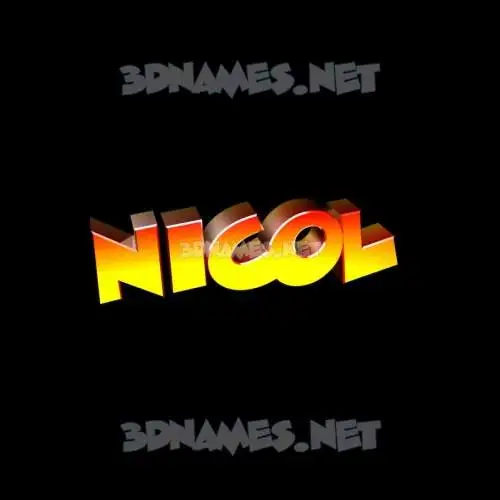 nicol in Black Background style - 3D name wallpaper nicol in Black Background style - 3D name wallpaper
