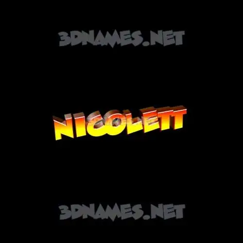 nicolett in Black Background style - 3D name wallpaper