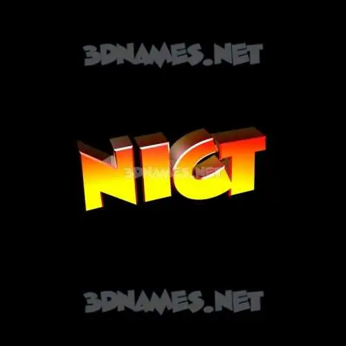 nict in Black Background style - 3D name wallpaper nict in Black Background style - 3D name wallpaper