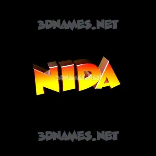 nida in Black Background style - 3D name wallpaper nida in Black Background style - 3D name wallpaper