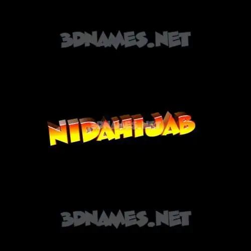 nidahijab in Black Background style - 3D name wallpaper nidahijab in Black Background style - 3D name wallpaper