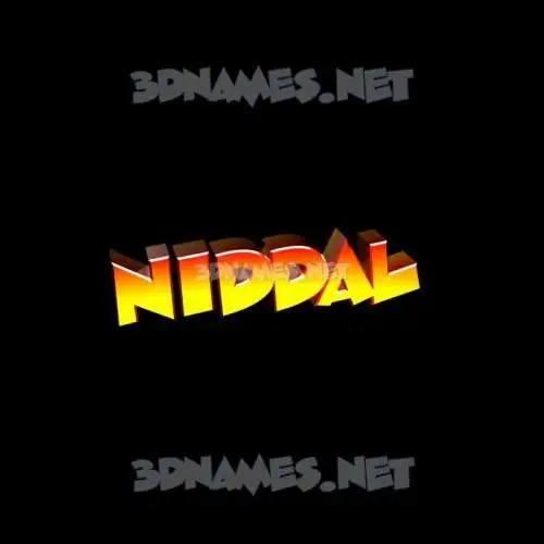 niddal in Black Background style - 3D name wallpaper niddal in Black Background style - 3D name wallpaper