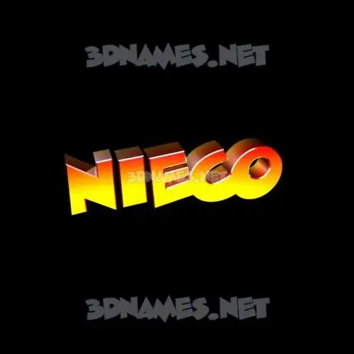 nieco in Black Background style - 3D name wallpaper nieco in Black Background style - 3D name wallpaper