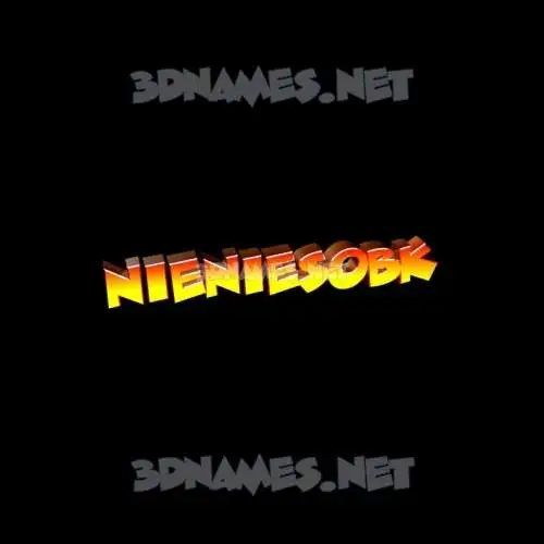 nieniesobk in Black Background style - 3D name wallpaper nieniesobk in Black Background style - 3D name wallpaper