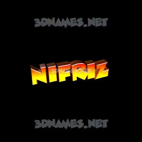nifriz in Black Background style - 3D name wallpaper nifriz in Black Background style - 3D name wallpaper