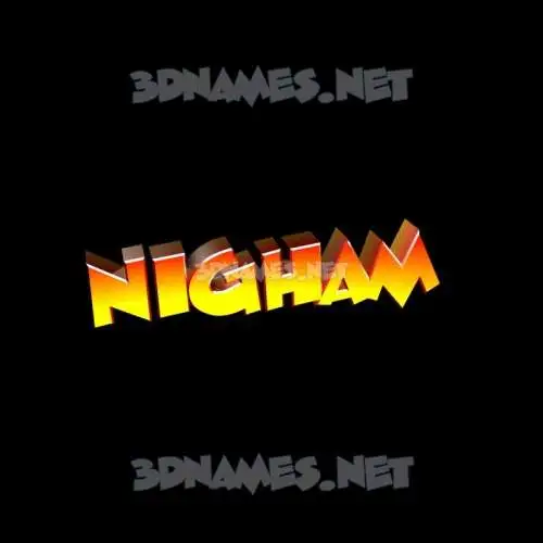 nigham in Black Background style - 3D name wallpaper nigham in Black Background style - 3D name wallpaper