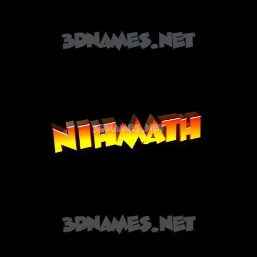 nihmath in Black Background style - 3D name wallpaper