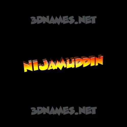 nijamuddin in Black Background style - 3D name wallpaper