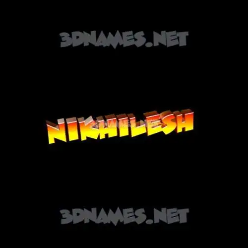 nikhilesh in Black Background style - 3D name wallpaper