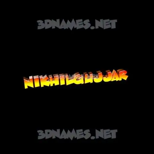 nikhilgujjar in Black Background style - 3D name wallpaper