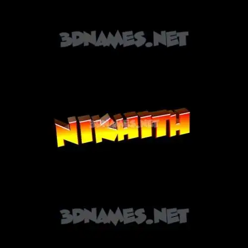 nikhith in Black Background style - 3D name wallpaper