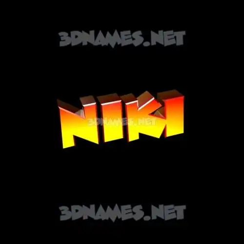 niki in Black Background style - 3D name wallpaper