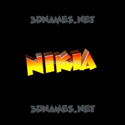 nikia in Black Background style - 3D name wallpaper nikia in Black Background style - 3D name wallpaper