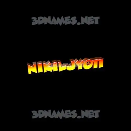nikiljyoti in Black Background style - 3D name wallpaper
