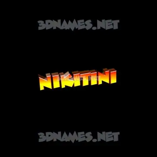 nikitini in Black Background style - 3D name wallpaper