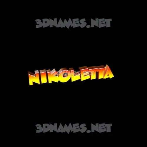 nikoletta in Black Background style - 3D name wallpaper