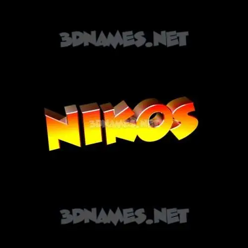 nikos in Black Background style - 3D name wallpaper